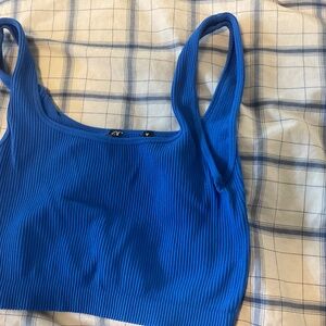 Zara blue top